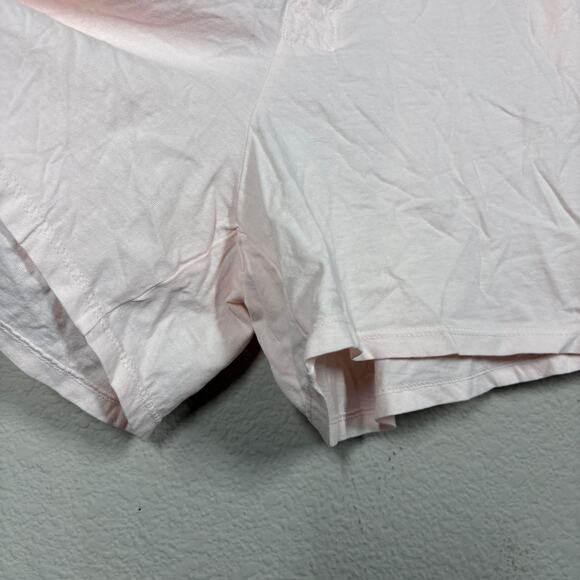 Donni Womens Small Henley Shorts Peony Light Pink Cotton Elastic Waist - Picture 6 of 9